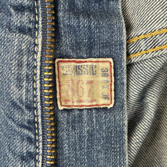 Polo Ralph Lauren 867 Classic Fit Striaght Leg Blue Denim Jeans Men's Size 38x36 - Picture 6 of 11